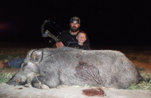 Andy gets first Hog and with a Bow